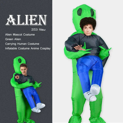 Green Alien Inflatable Costume for Adults