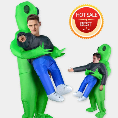 Green Alien Inflatable Costume for Adults