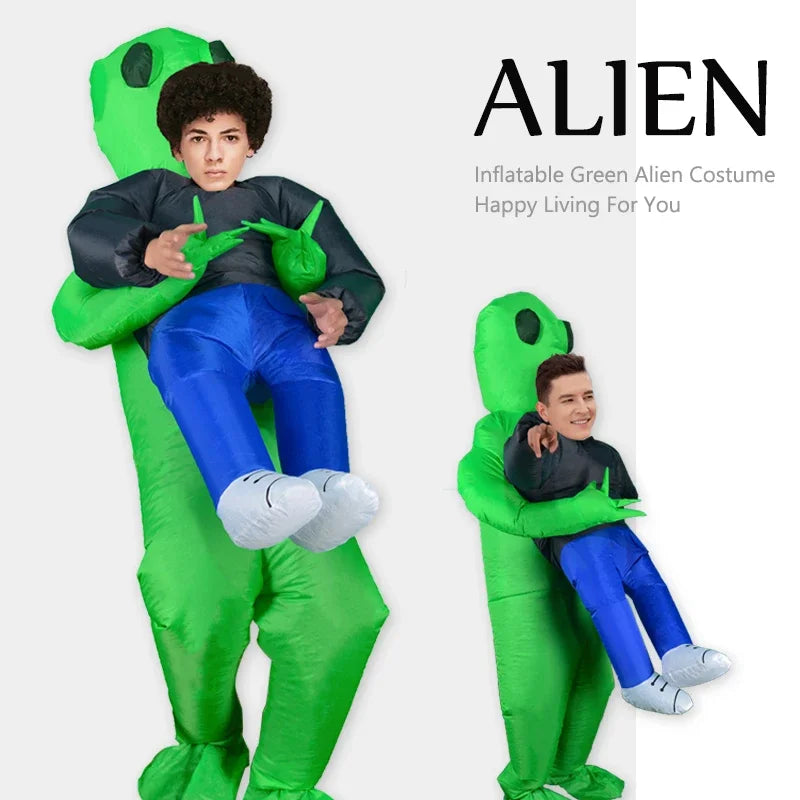 Green Alien Inflatable Costume for Adults