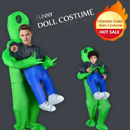 Green Alien Inflatable Costume for Adults